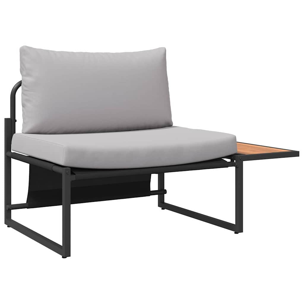 vidaXL Σέτ φαγητού για κήπο 3 pcs Ανοιχτό γκρι Ατσάλι