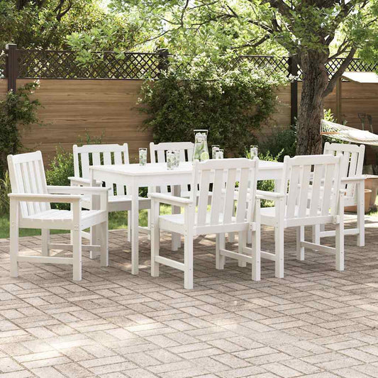 vidaXL Καρέκλα Κήπου 6 pcs Λευκό 65.5 x 59 x 88 εκ Πολυαιθυλένιο