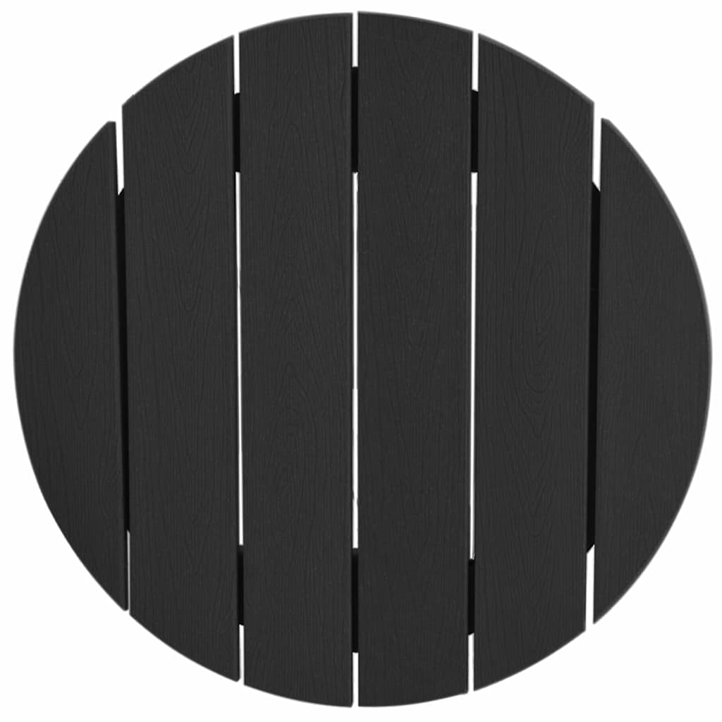 Σετ Κήπου Μπαρ vidaXL 3 Τεμαχίων Μαύρο HDPE