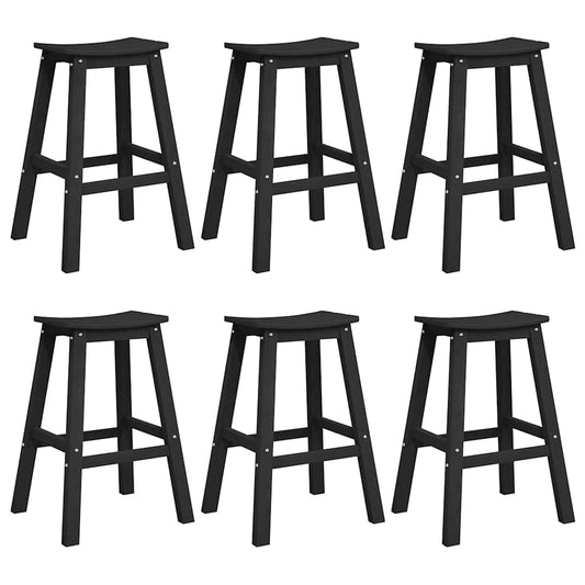 Καρέκλες Μπαρ vidaXL 9 τεμάχια Μαύρο HDPE