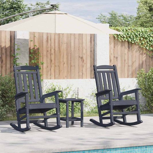vidaXL Κουνιστή καρέκλα 2 pcs Ναυτικό μπλε 92 x 70 x 108 εκ