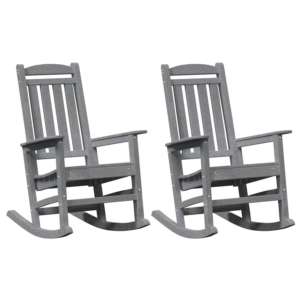 vidaXL Κουνιστή καρέκλα 2 pcs Ανοιχτό γκρι 92 x 70 x 108 εκ