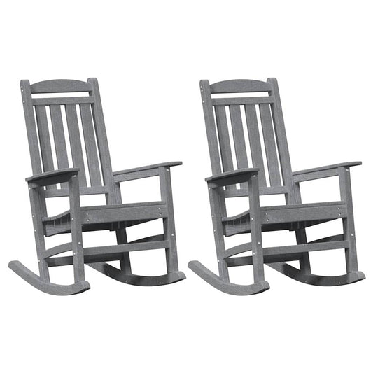 vidaXL Κουνιστή καρέκλα 2 pcs Ανοιχτό γκρι 92 x 70 x 108 εκ