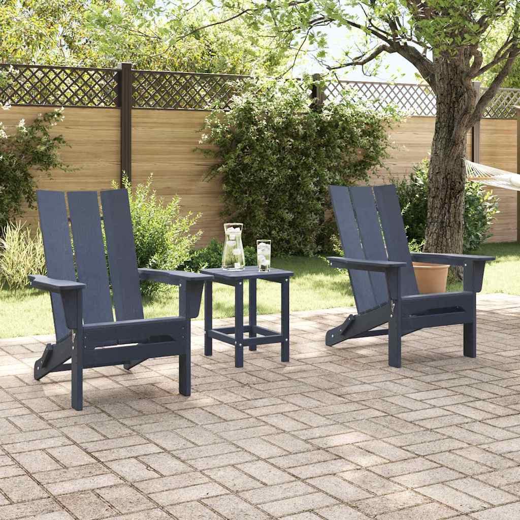 vidaXL Καρέκλα Κήπου 2 pcs Ναυτικό μπλε 80.5 x 74.5 x 92 εκ