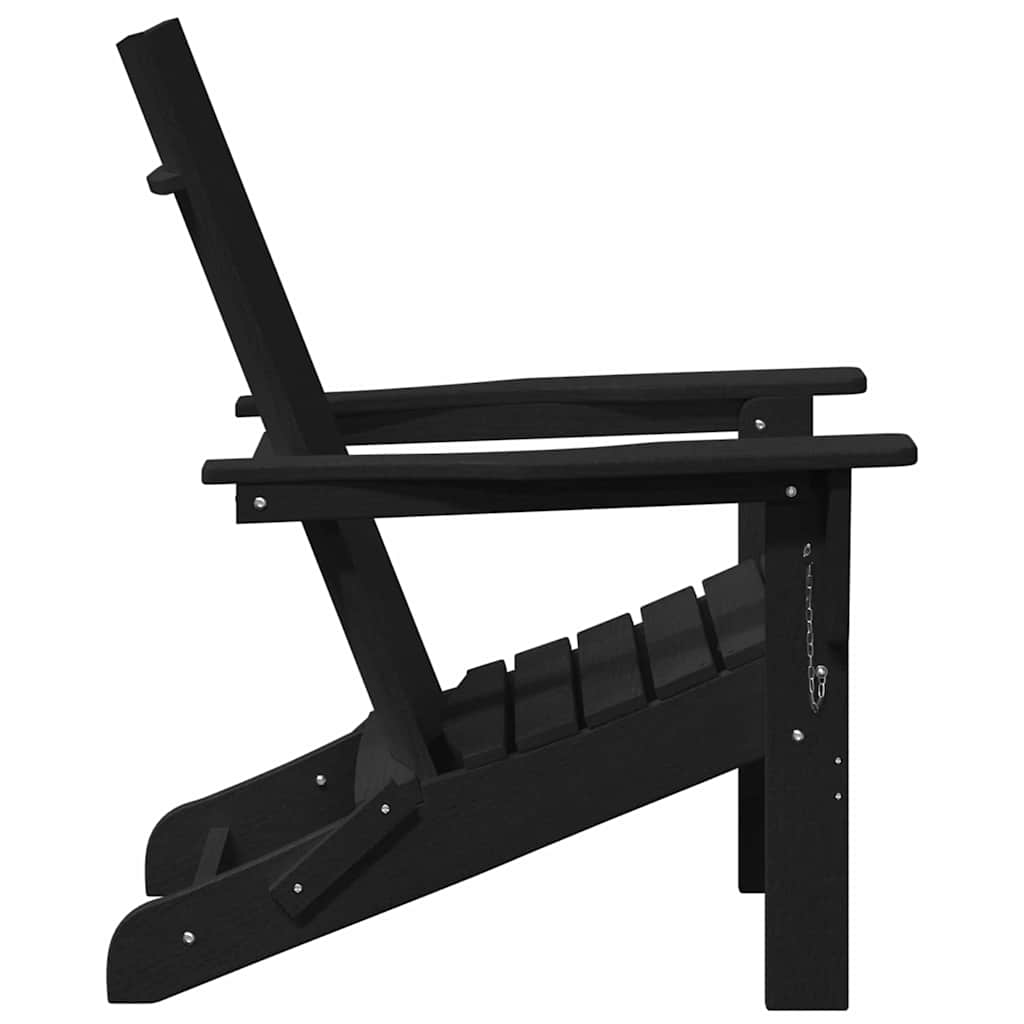 vidaXL Πτυσσόμενες Καρέκλες Adirondack 2 τμχ Μαύρο 74.5x80.5x90 cm HDPE