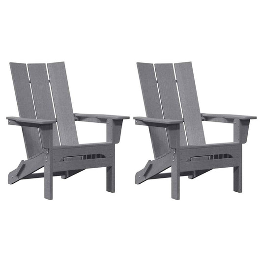 vidaXL Καρέκλα Κήπου 2 pcs Ανοιχτό γκρι 80.5 x 74.5 x 92 εκ