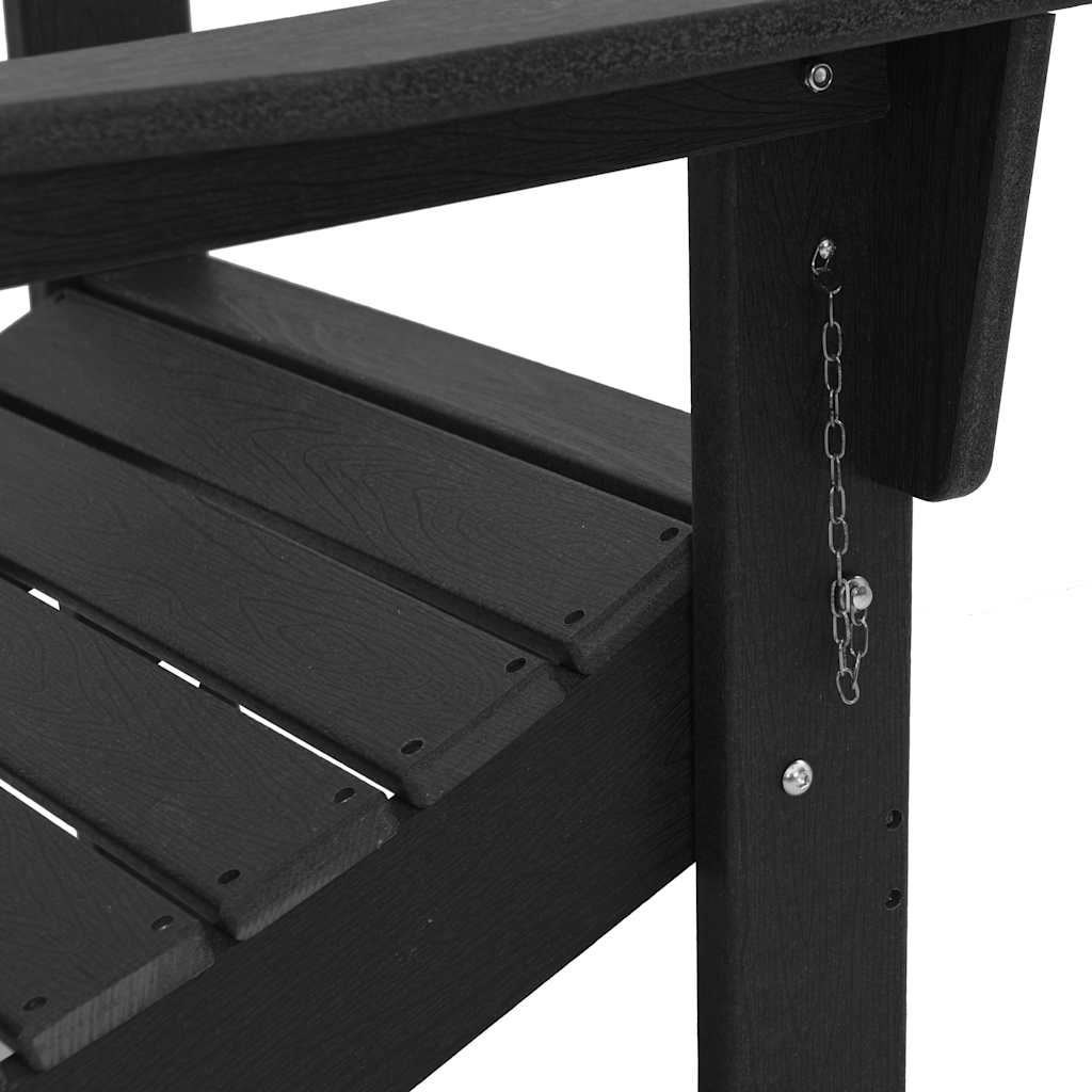 vidaXL Καρέκλα Κήπου 3 pcs Μαύρο 80.5 x 74.5 x 92 εκ Πολυαιθυλένιο