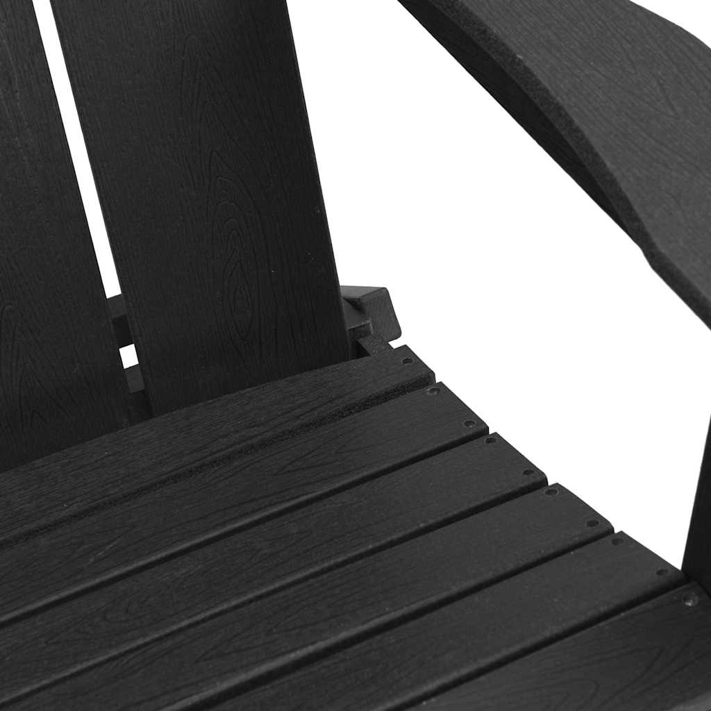 vidaXL Καρέκλα Κήπου 3 pcs Μαύρο 80.5 x 74.5 x 92 εκ Πολυαιθυλένιο