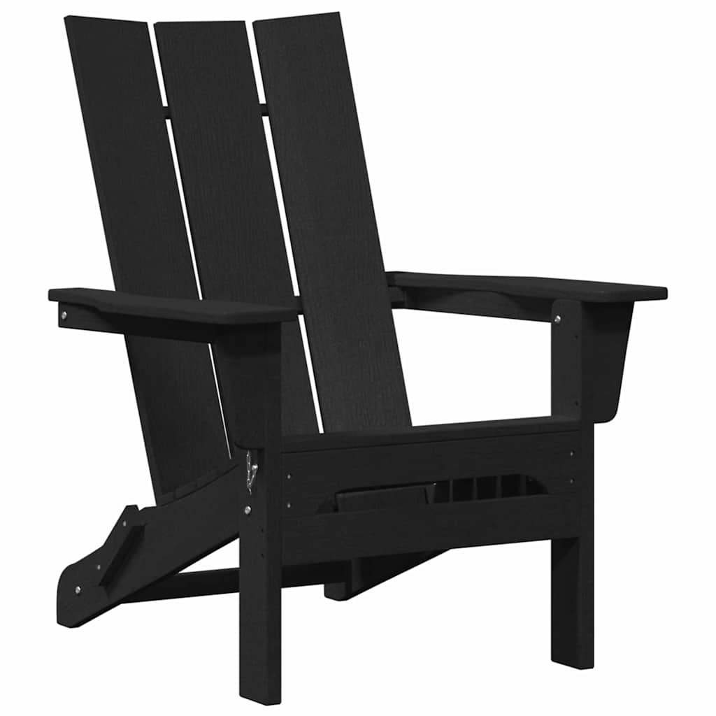 vidaXL Καρέκλα Κήπου 3 pcs Μαύρο 80.5 x 74.5 x 92 εκ Πολυαιθυλένιο