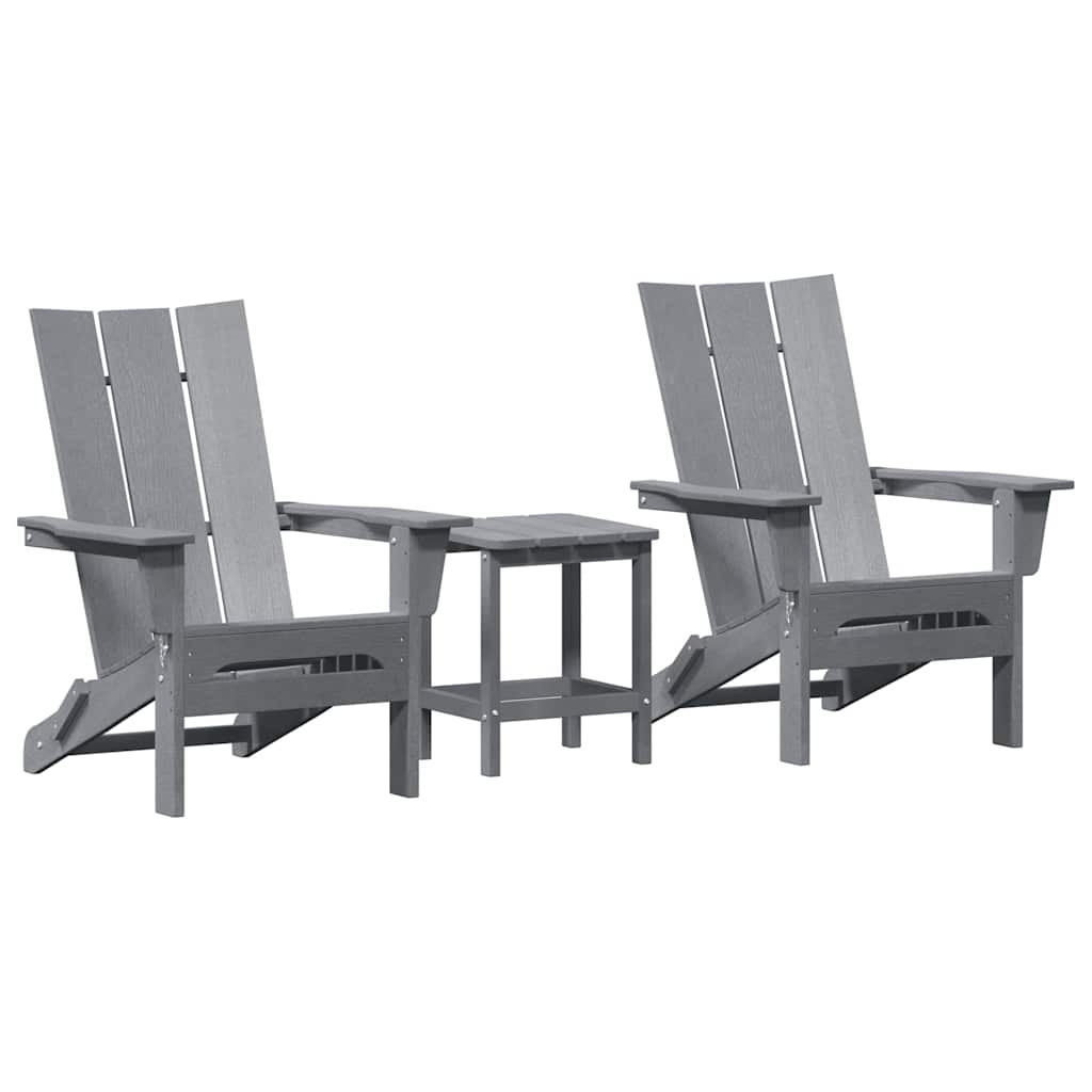 vidaXL Καρέκλα Κήπου 3 pcs Ανοιχτό γκρι 80.5 x 74.5 x 92 εκ