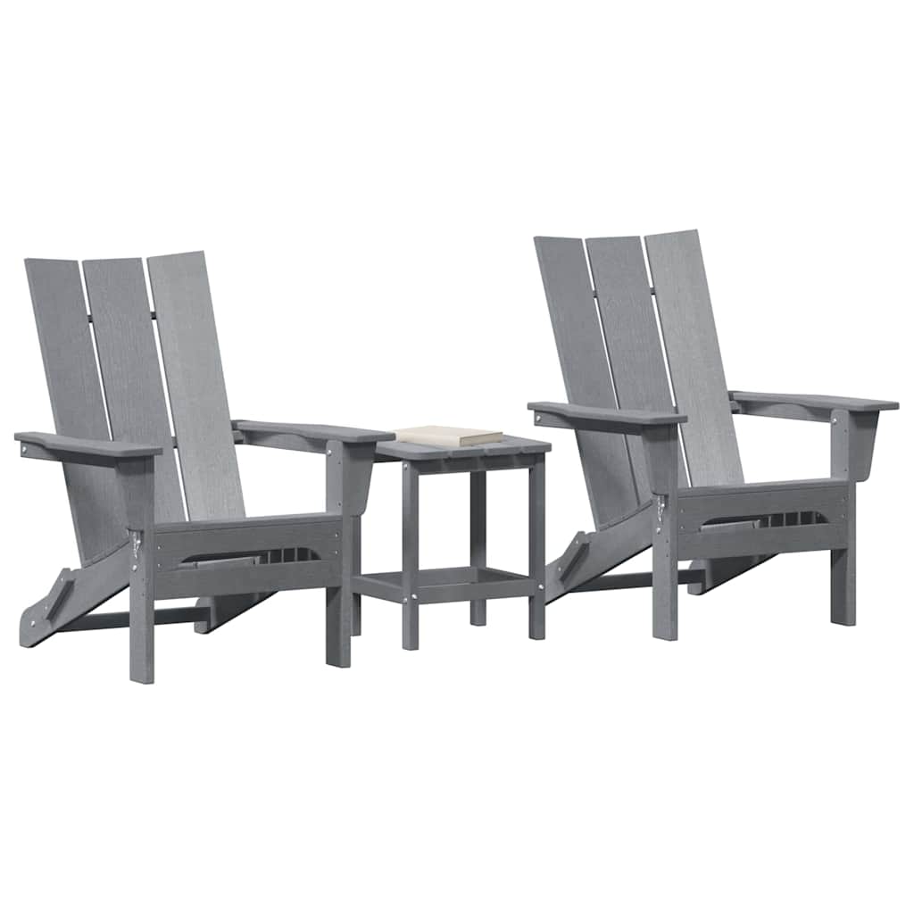 vidaXL Καρέκλα Κήπου 3 pcs Ανοιχτό γκρι 80.5 x 74.5 x 92 εκ