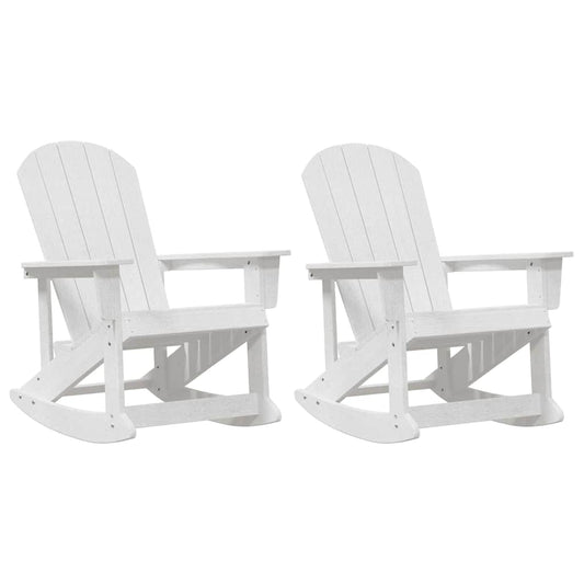 vidaXL Καρέκλες Ροκάντας Adirondack 2 pcs Λευκό 73.5 x 92 x 90 εκ.