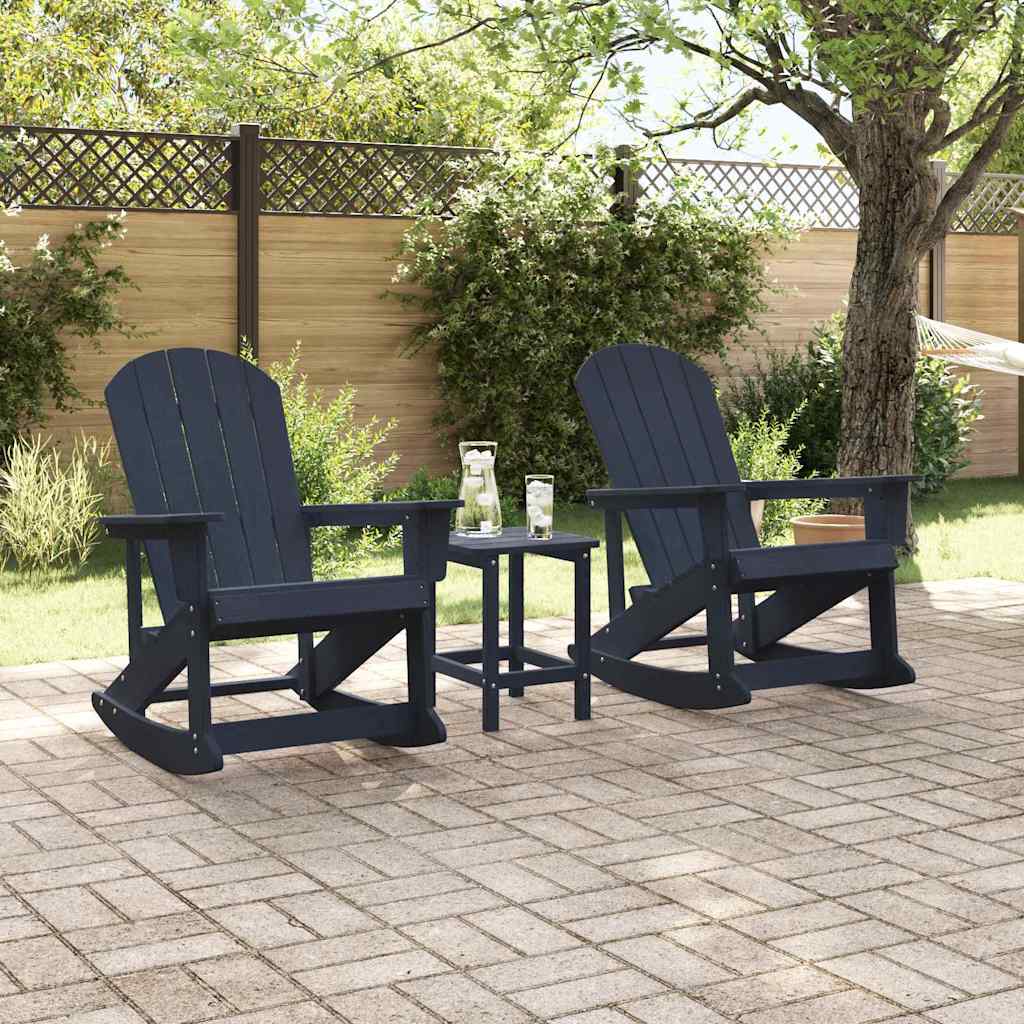 vidaXL Καρέκλες Ροκάντας Adirondack 2 pcs Ναυτικό μπλε