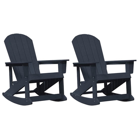 vidaXL Καρέκλες Ροκάντας Adirondack 2 pcs Ναυτικό μπλε