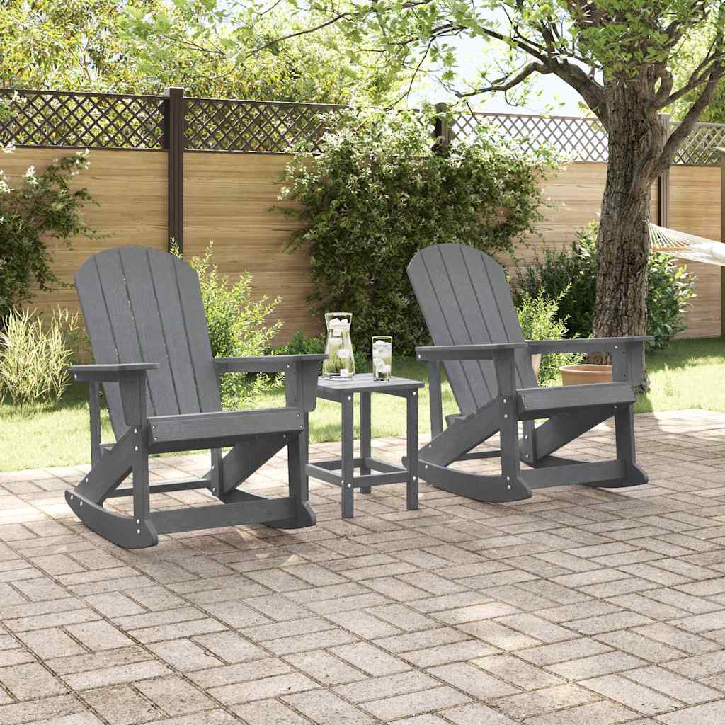 vidaXL Καρέκλες Ροκάντας Adirondack 2 pcs Ανοιχτό γκρι