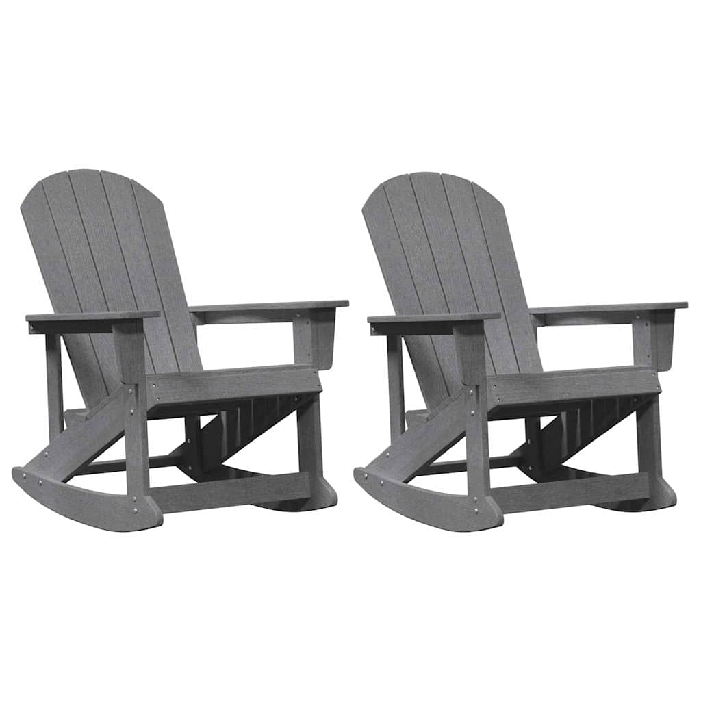 vidaXL Καρέκλες Ροκάντας Adirondack 2 pcs Ανοιχτό γκρι
