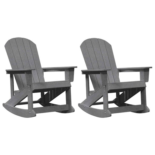 vidaXL Καρέκλες Ροκάντας Adirondack 2 pcs Ανοιχτό γκρι