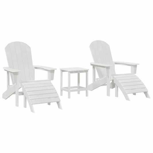vidaXL Καρέκλα Κήπου 3 pcs Λευκό Πολυαιθυλένιο