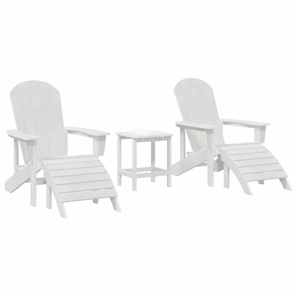 vidaXL Καρέκλα Κήπου 3 pcs Λευκό Πολυαιθυλένιο