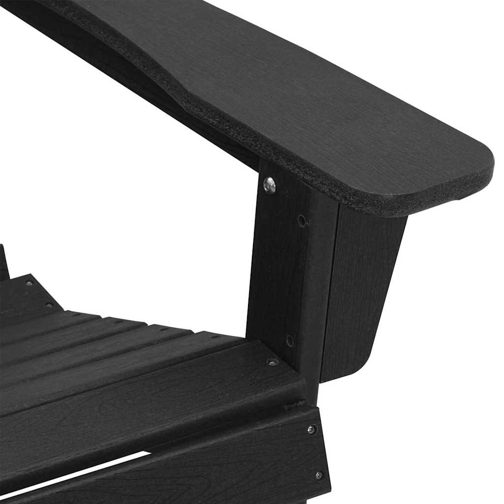 vidaXL Σετ Καθιστικού Κήπου 3 Τεμαχίων Μαύρο HDPE