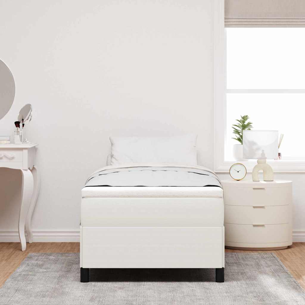 vidaXL Κρεβάτι με ελατήρια Κρεμ 80 x 200 cm Υφασμάτινο Κορντουρά