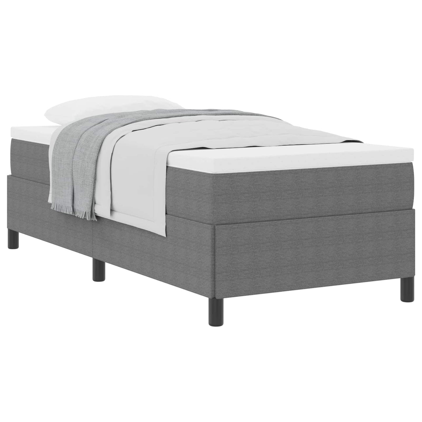 vidaXL Κρεβάτι με ελατήρια Ανοιχτό γκρι 90 x 200 cm