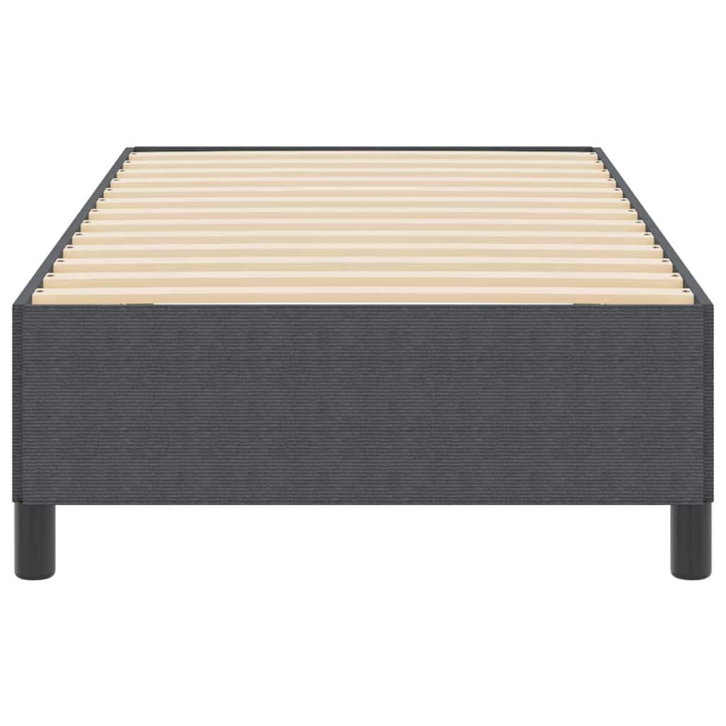 vidaXL Κρεβάτι με ελατήρια Σκούρο Γκρι 90 x 200 cm