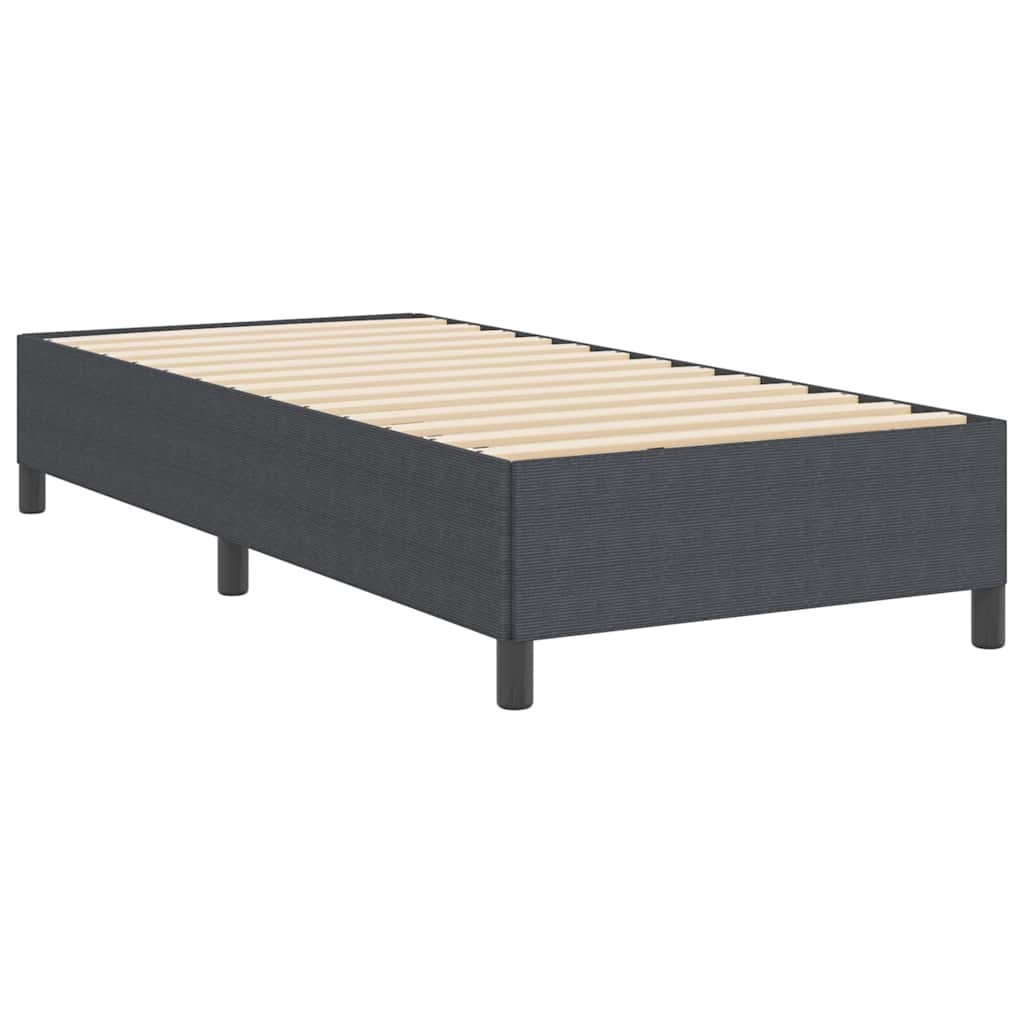 vidaXL Κρεβάτι με ελατήρια Σκούρο Γκρι 100 x 200 cm