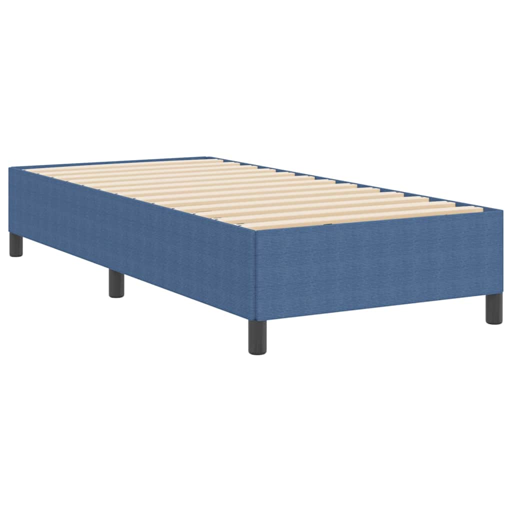 vidaXL Κρεβάτι με ελατήρια Μπλε 100 x 200 cm Υφασμάτινο Κορντουρά