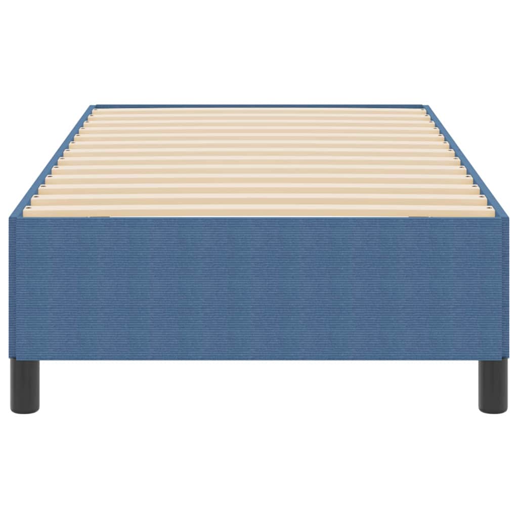 vidaXL Κρεβάτι με ελατήρια Μπλε 100 x 200 cm Υφασμάτινο Κορντουρά