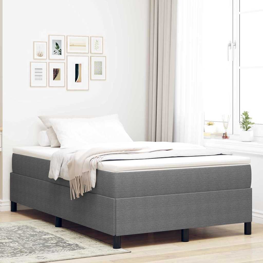 vidaXL Κρεβάτι με ελατήρια Ανοιχτό γκρι 120 x 190 cm