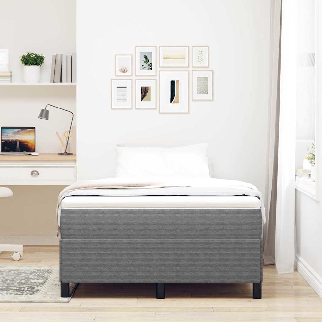 vidaXL Κρεβάτι με ελατήρια Ανοιχτό γκρι 120 x 190 cm