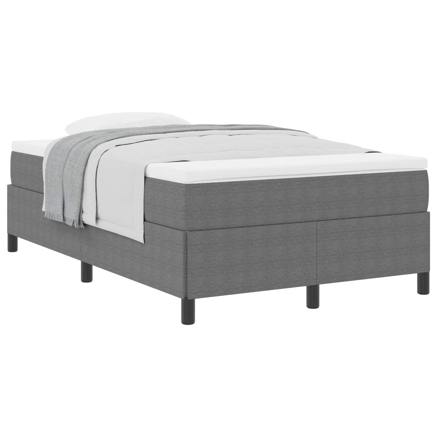 vidaXL Κρεβάτι με ελατήρια Ανοιχτό γκρι 120 x 190 cm