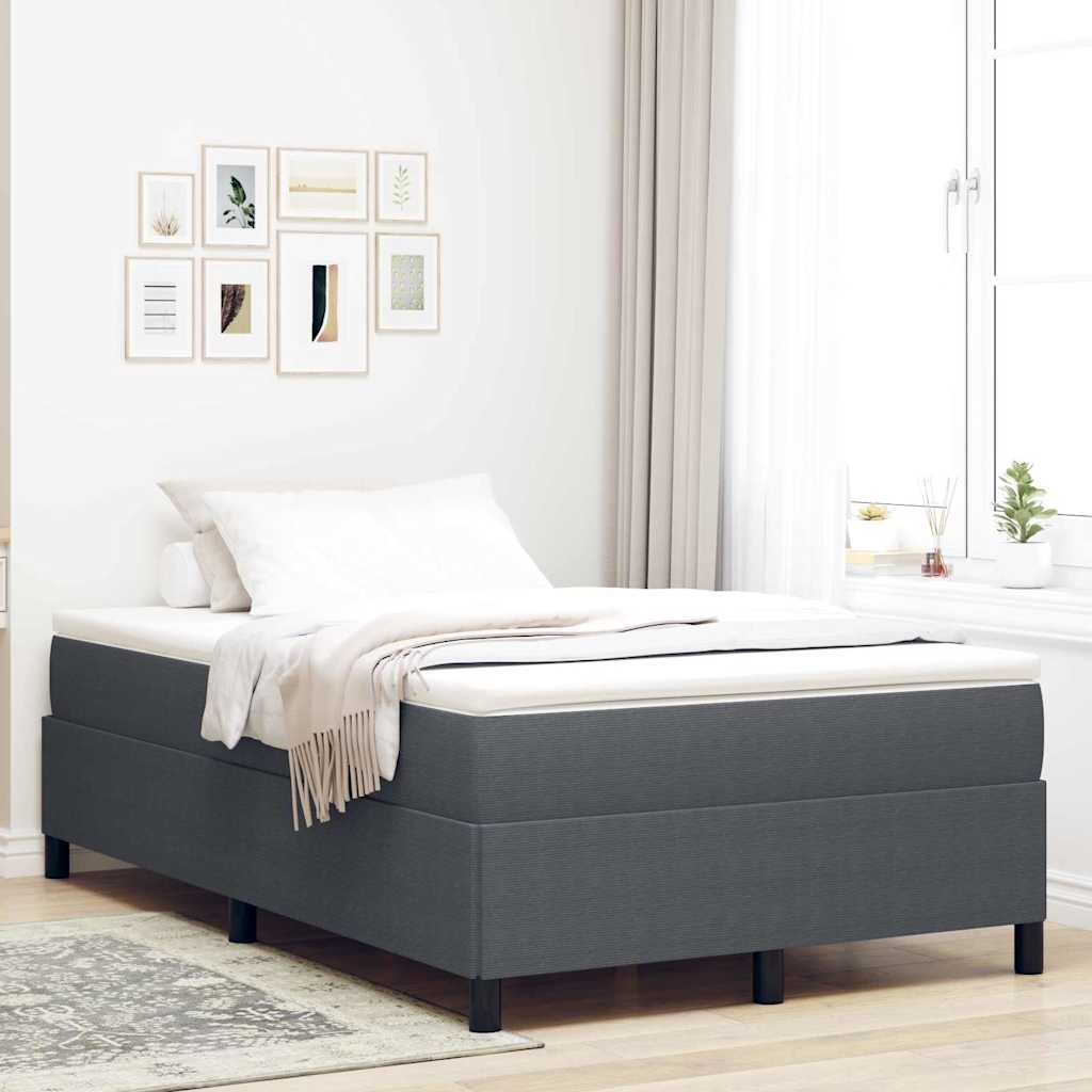 vidaXL Κρεβάτι με ελατήρια Σκούρο Γκρι 120 x 190 cm