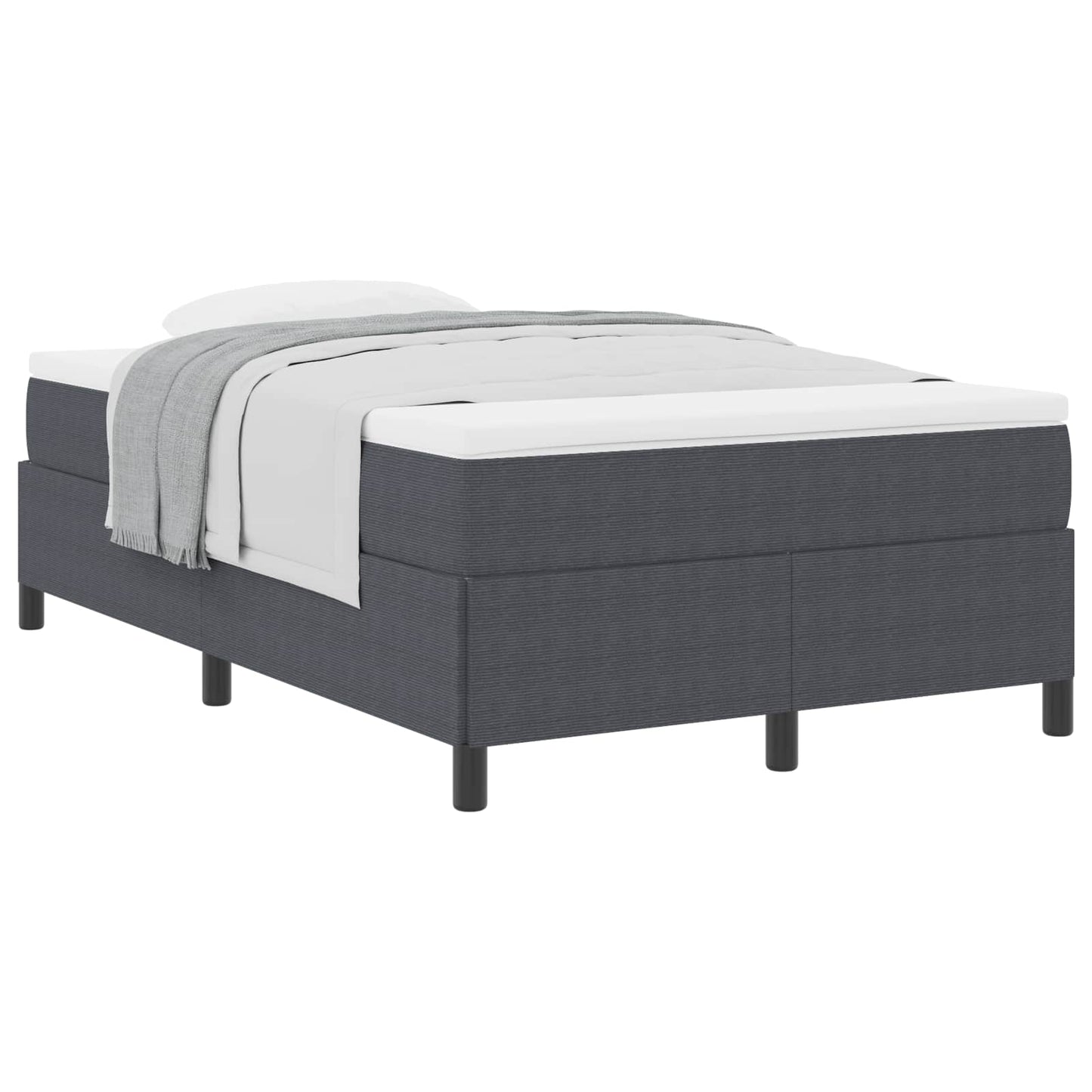 vidaXL Κρεβάτι με ελατήρια Σκούρο Γκρι 120 x 190 cm