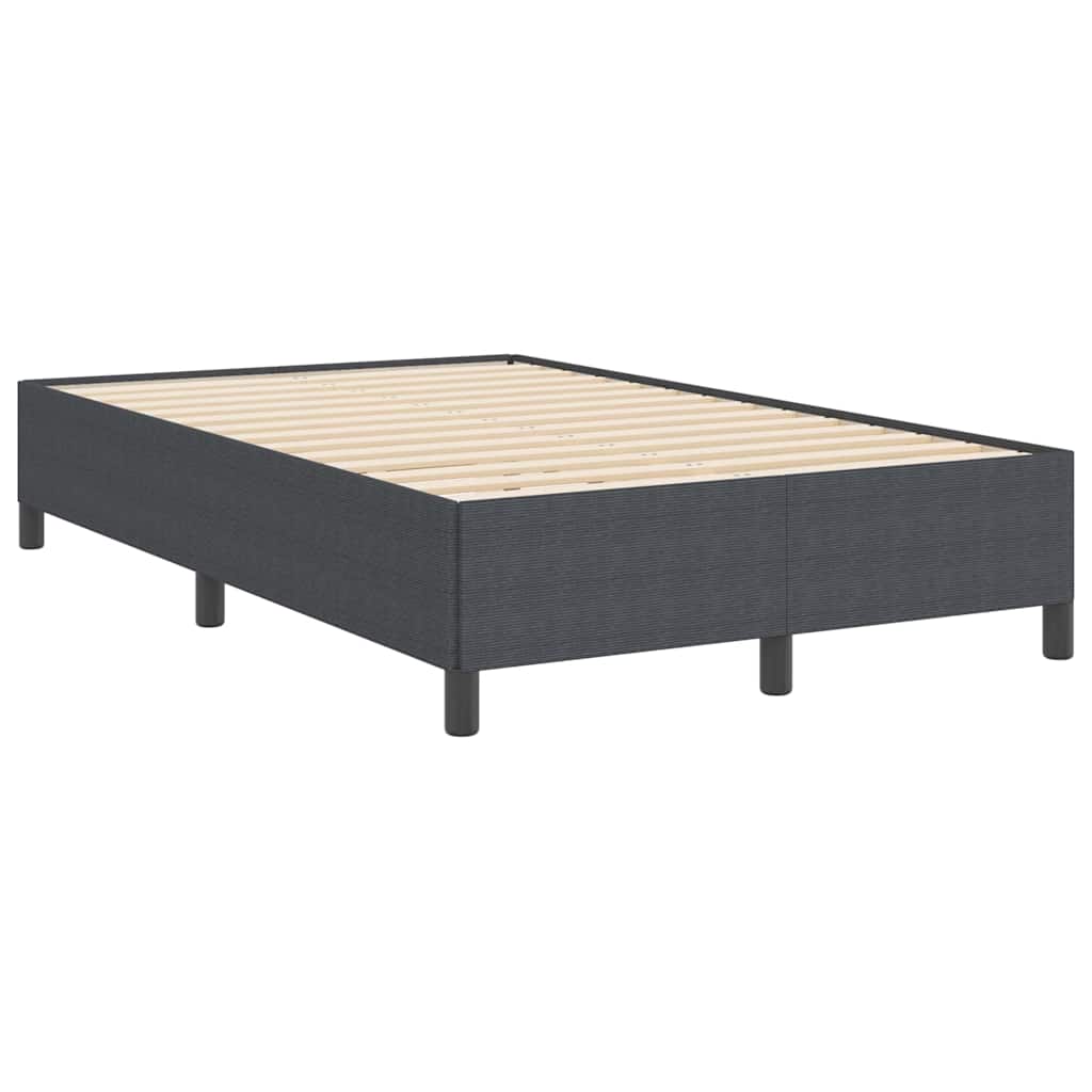 vidaXL Κρεβάτι με ελατήρια Σκούρο Γκρι 120 x 190 cm