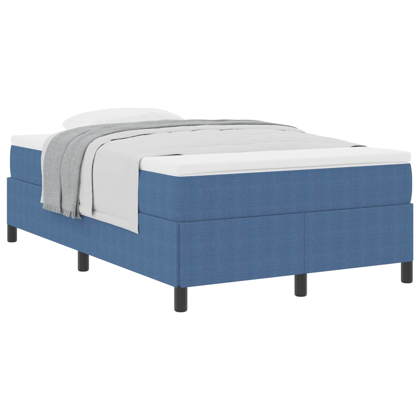 vidaXL Κρεβάτι με ελατήρια Μπλε 120 x 200 cm Υφασμάτινο Κορντουρά