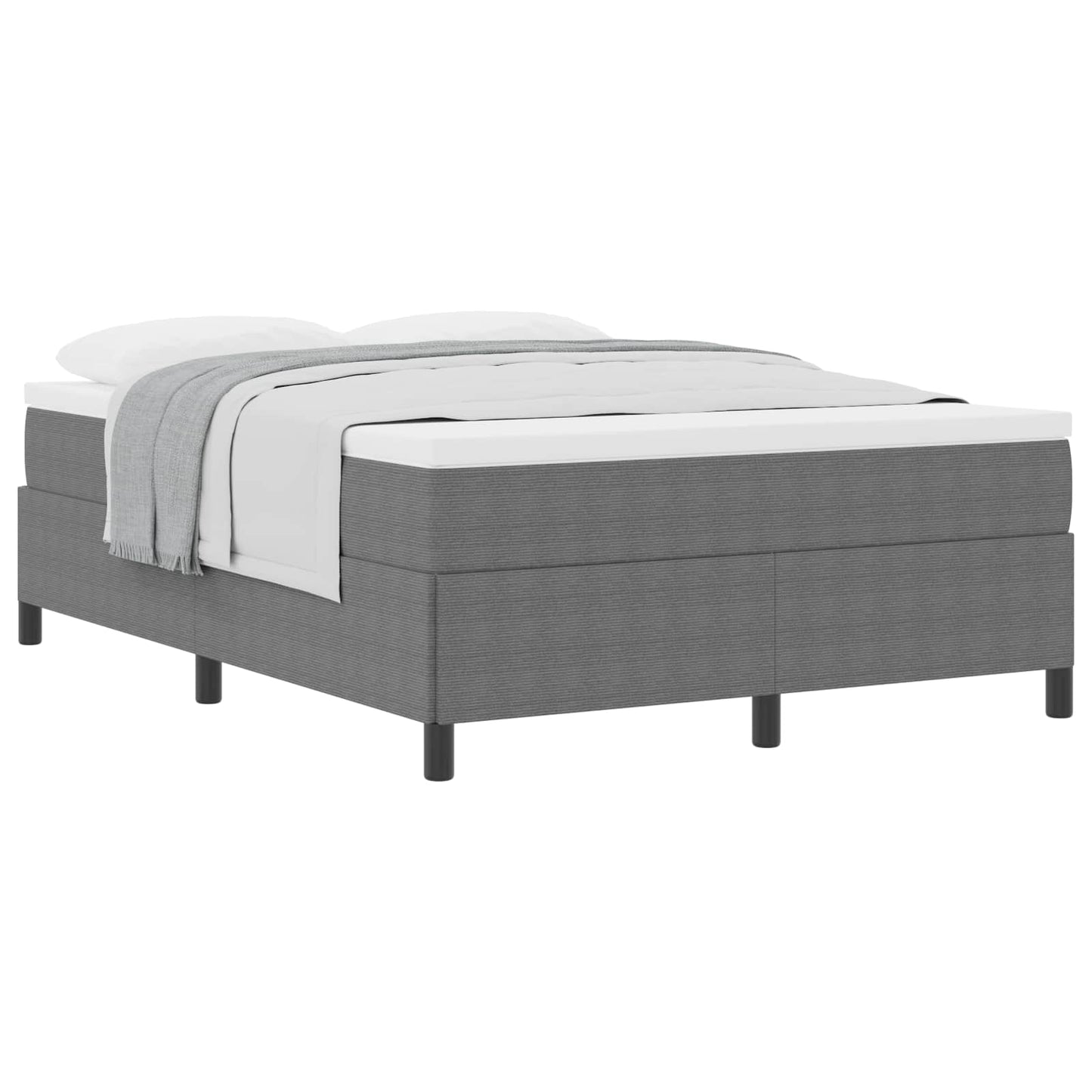 vidaXL Κρεβάτι με ελατήρια Ανοιχτό γκρι 140 x 190 cm