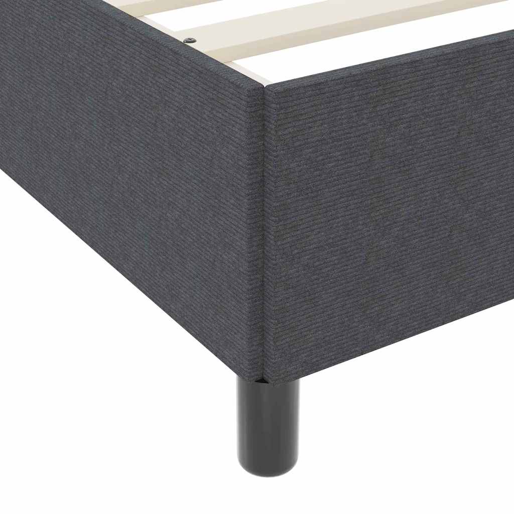 vidaXL Κρεβάτι με ελατήρια Σκούρο Γκρι 140 x 190 cm