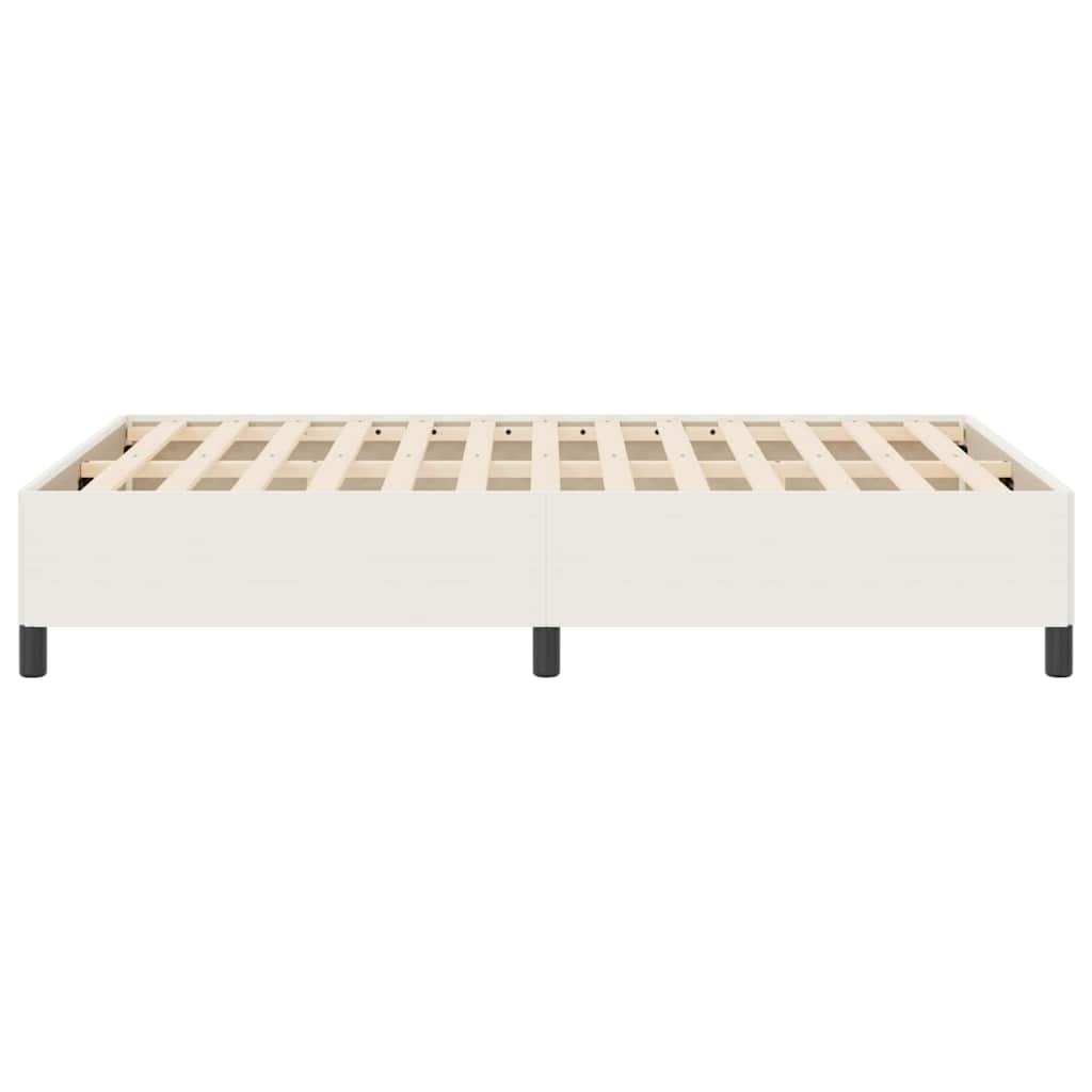 vidaXL Κρεβάτι με ελατήρια Κρεμ 140 x 190 cm Υφασμάτινο Κορντουρά