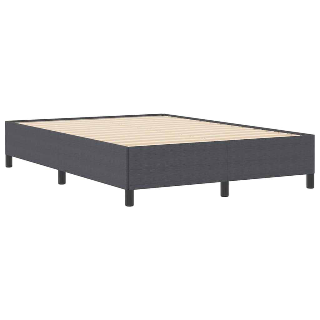 vidaXL Κρεβάτι με ελατήρια Σκούρο Γκρι 140 x 200 cm