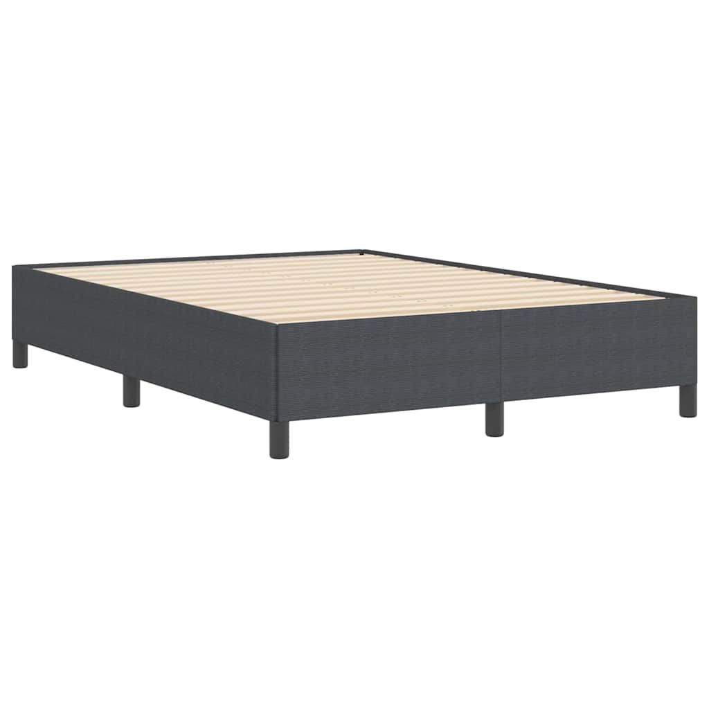 vidaXL Κρεβάτι με ελατήρια Σκούρο Γκρι 140 x 200 cm