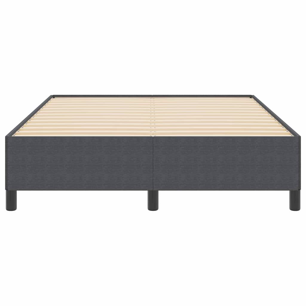 vidaXL Κρεβάτι με ελατήρια Σκούρο Γκρι 140 x 200 cm