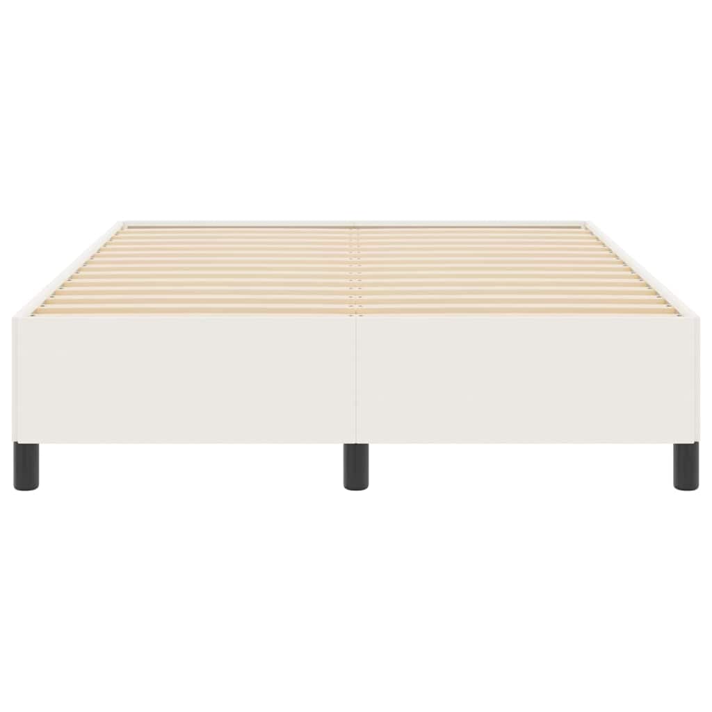 vidaXL Κρεβάτι με ελατήρια Κρεμ 140 x 200 cm Υφασμάτινο Κορντουρά
