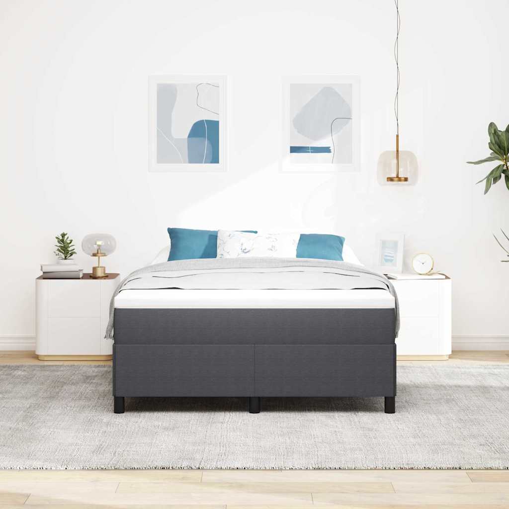 vidaXL Κρεβάτι με ελατήρια Σκούρο Γκρι 160 x 200 cm