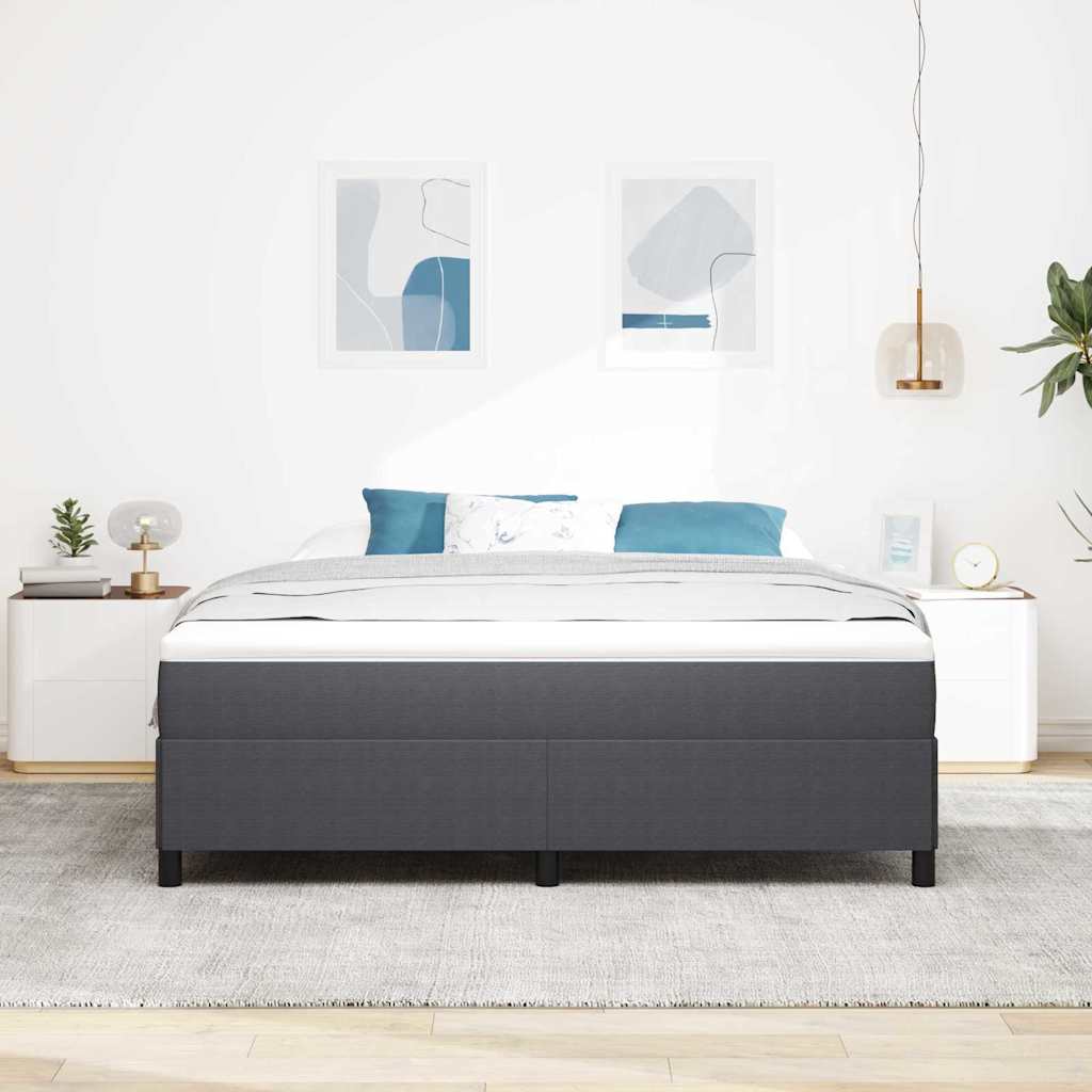 vidaXL Κρεβάτι με ελατήρια Σκούρο Γκρι 180 x 200 cm