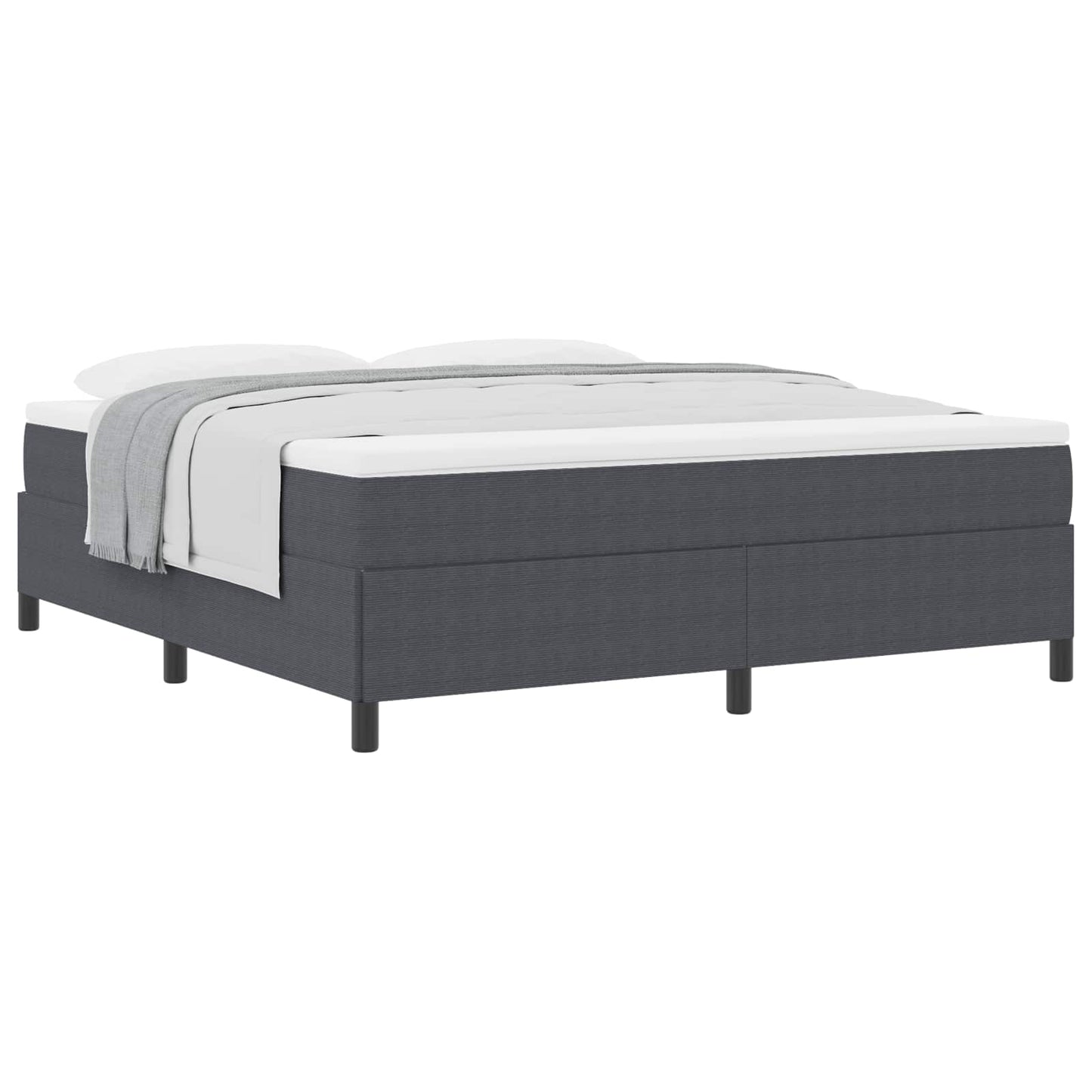 vidaXL Κρεβάτι με ελατήρια Σκούρο Γκρι 180 x 200 cm