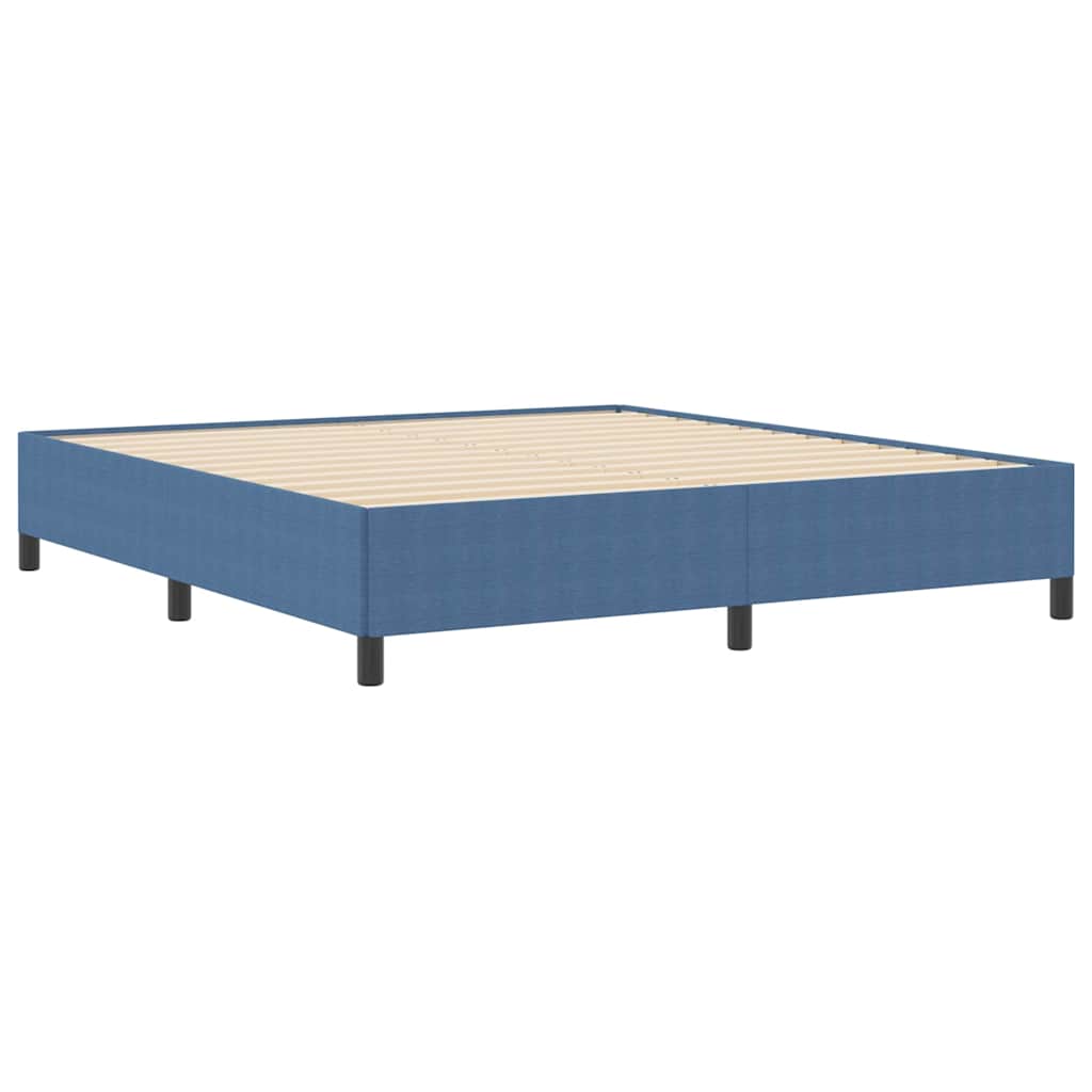 vidaXL Κρεβάτι με ελατήρια Μπλε 180 x 200 cm Υφασμάτινο Κορντουρά