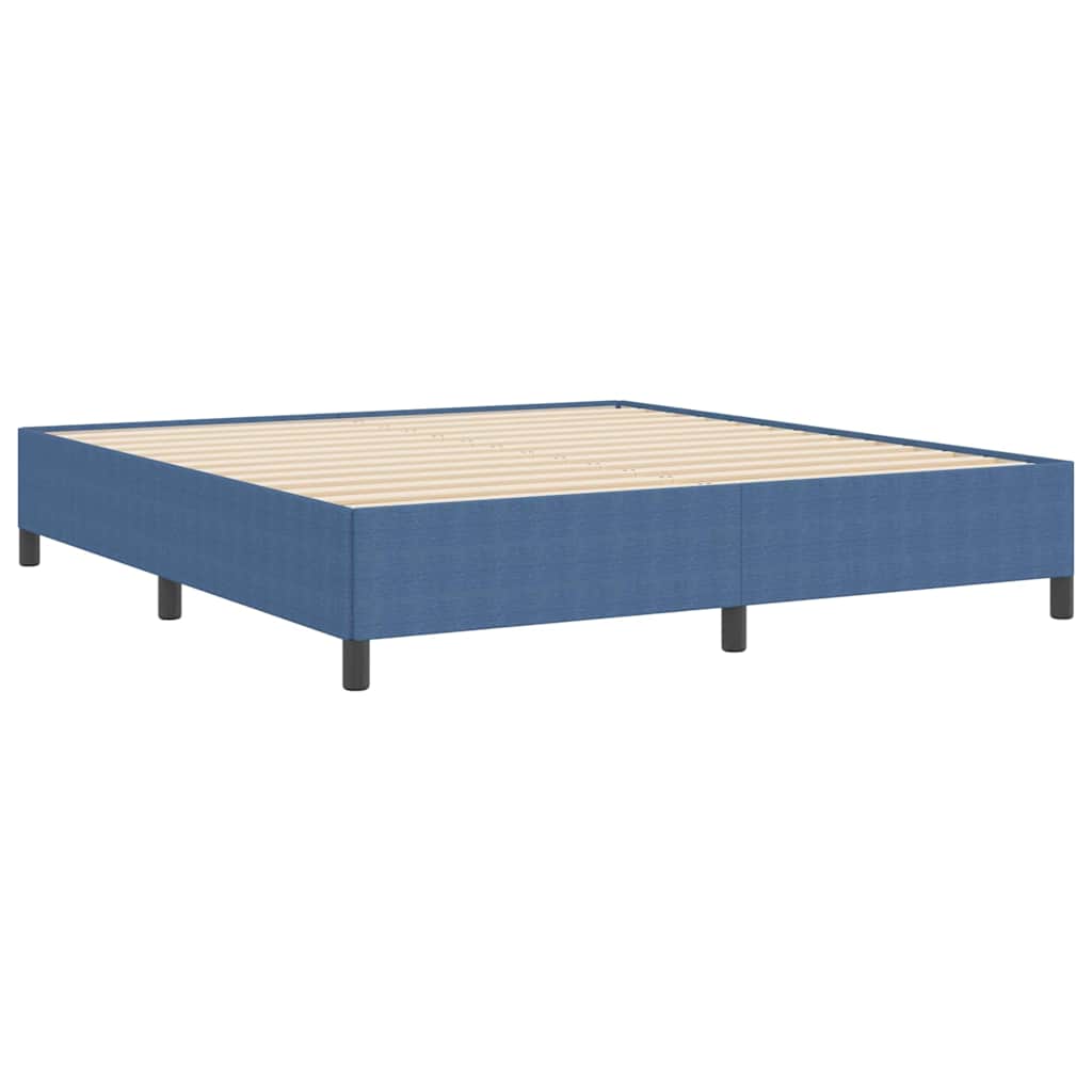 vidaXL Κρεβάτι με ελατήρια Μπλε 180 x 200 cm Υφασμάτινο Κορντουρά