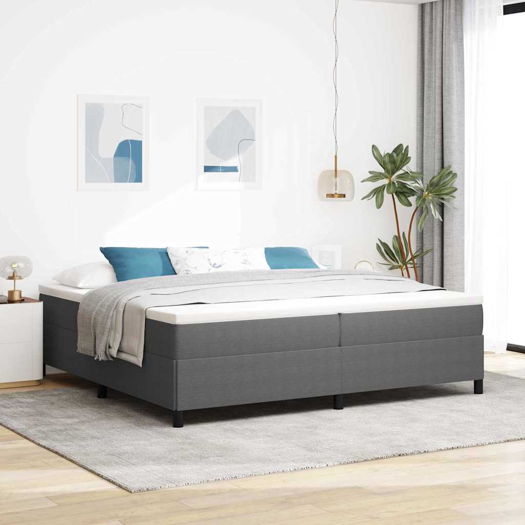 vidaXL Κρεβάτι με ελατήρια Ανοιχτό γκρι 200 x 200 cm